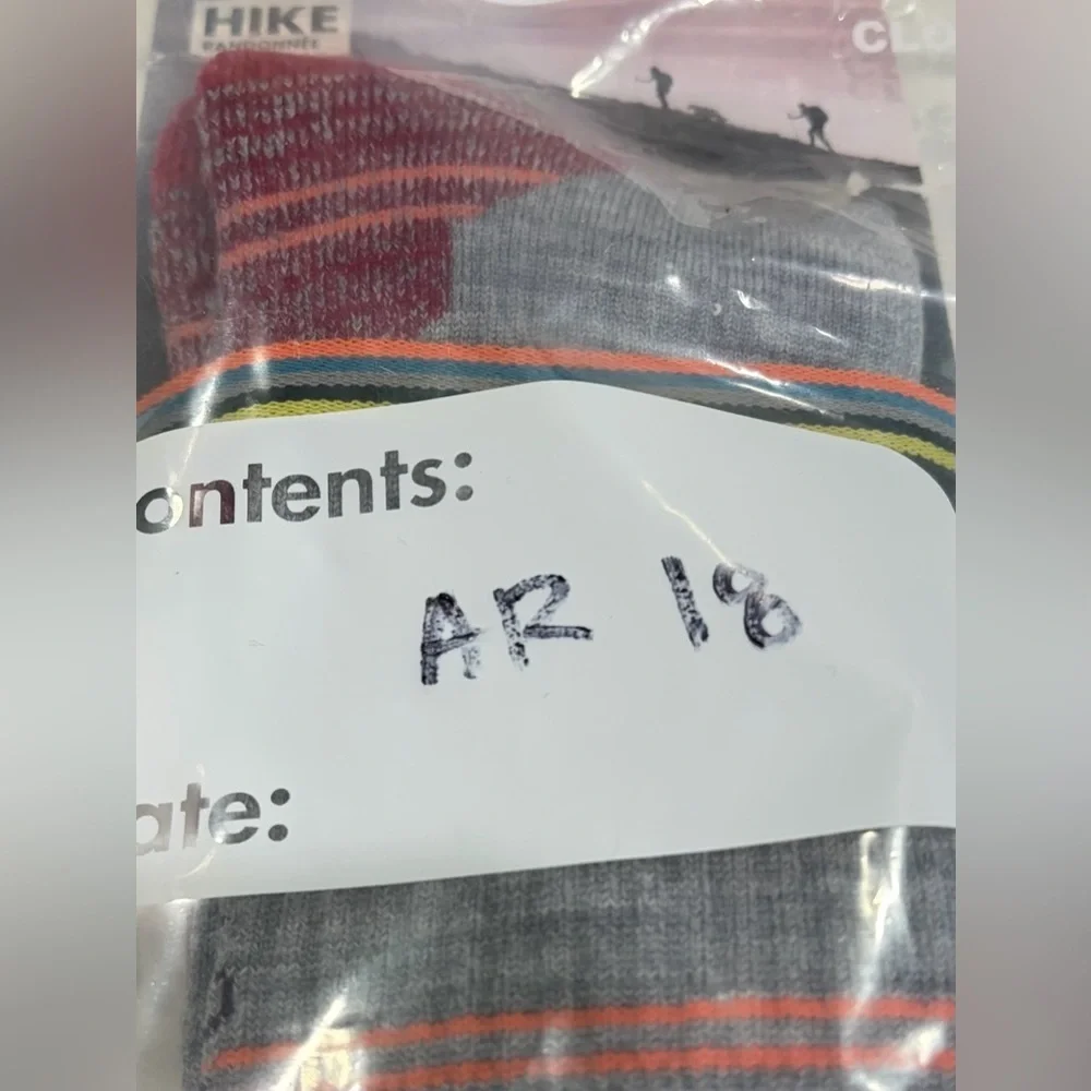 Smartwool Women's Small Hike Light Cushion Crew Socks Red Grey NWT